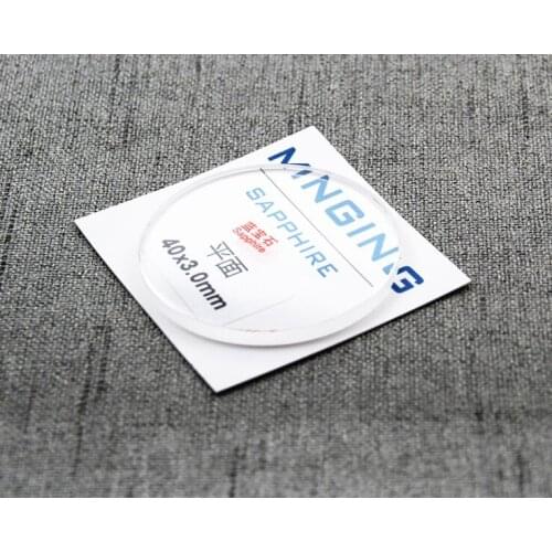 Free Shipping 1pc 3.0*40/40.5mm Thick Flat Round Sapphire Glass for Watch Repair