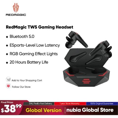 Global Version Nubia RedMagic TWS Wireless Bluetooth Gaming Earphone for Nubia 5S 5G Earbuds E-Sports Universal headset