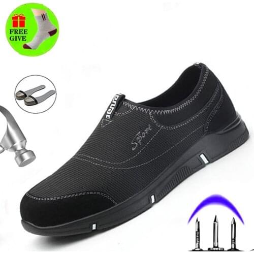 Winter Deodorant Soft Bottom Steel Toe Cap Safety Shoes Anti-smashing Anti-piercing Light Work Shoes Casual Site Mens Boots