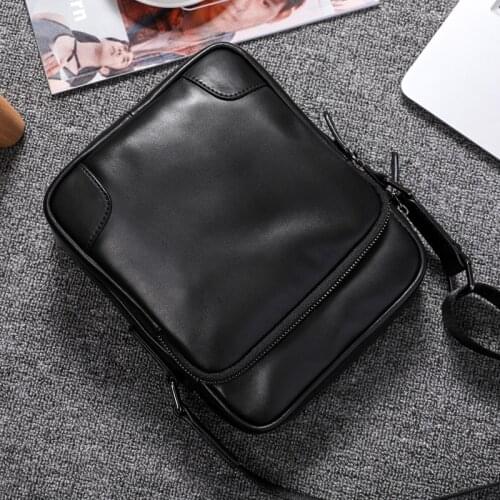 Brand Mens Crossbody Bag Cow Leather Shoulder Bags High quality Tote Fashion Business Man Messenger Bag Genuine Leather Men Bag