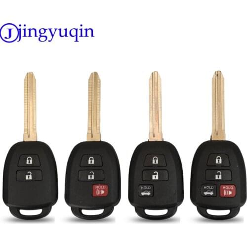 Jingyuqin For Toyota CAMRY 2012 2013 2014 2015 Corolla 2014 2015 With TOY43 Blade 2/3/4B Remote Car Key Shell Case Fob Cover