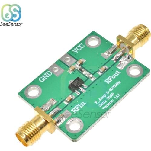 DC 3.3-5.5V HMC580 Vpp=5V 1-1000MHz RF Low Noise Power Amplifier Board Module Gain 20dB for Short wave FM radio