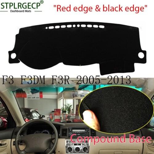 StplrgeCP For BYD F3 F3DM F3R double layer Car Dashboard Cover Avoid Light Pad Instrument Platform Dash Board Cover Sticker