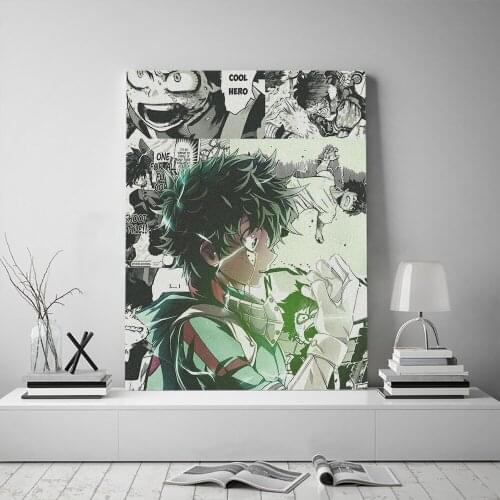 Izuku Midoriya Deku BNHA Anime Decoration Prints Canvas Home Decor Dorm Living Room Manga Bedroom Poster Painting Wall Art