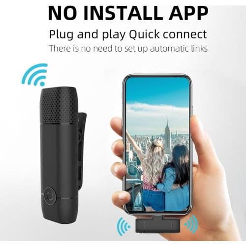M10 Small Wireless Lavalier Microphone Receiver Portable Mini Recording Mic for Live Broadcast Interview Telephone