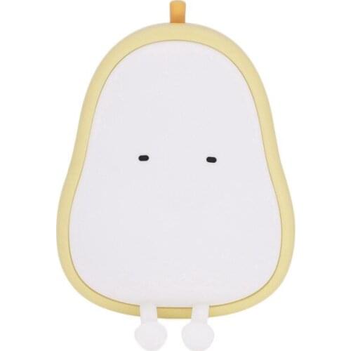 Cute Pear Shaped Night Light LED Silicone Night Lamp USB Rechargeable Children Bedroom Desktop Decor Lamp