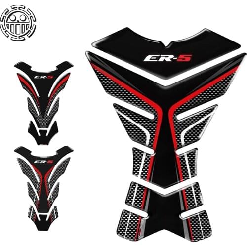 Fashion 3D Motorcycle Accessories Tank Pad Protector Motorcycle Decals Stickers Cover for Kawasaki ER5 ER-5 ER 5 Tank 1998-UP3D