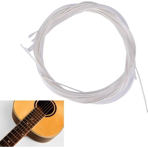 6 Pcs Guitar Strings Nylon Silver Plating Set Super Light Guitarra Replacements Classic Acoustic Guitar Parts Accessories