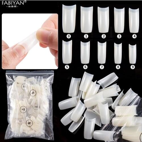500pcs Natural French Tips False Half Cover Finger Acrylic Gel UV Nail Art Manicure Salon DIY Tools Design