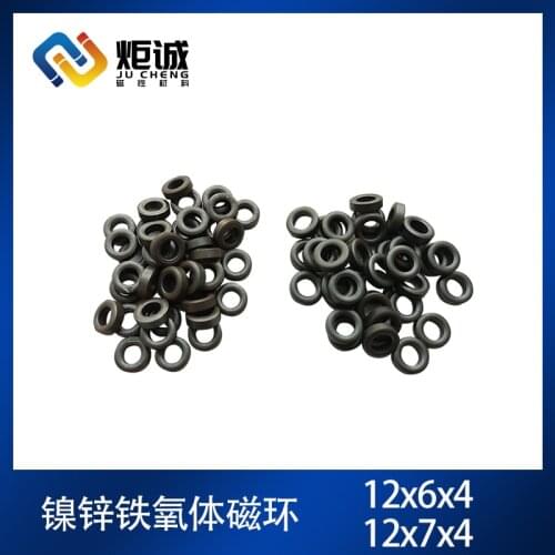 Ni-Zn Ferrite Magnetic Ring 12x6x4 12x7x4 High-frequency Filtering Anti-interference Black Naked Ring
