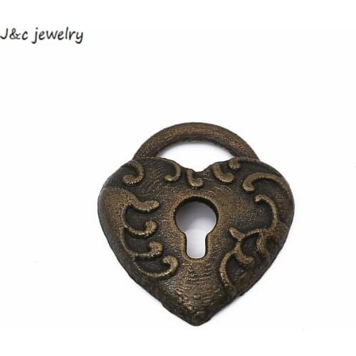 Wholesale 25pcs Alloy Hearts Charms antique bronze Pendant for DIY Necklace 20*17mm A12