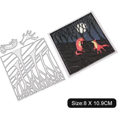 Cutting Dies Two foxes / forest / creative backgroundgreeting card decoration greeting card decorationMetal Cutting dies stamps