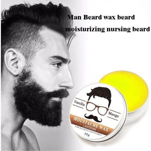 Professional Natural Conditioner Balm For Beard Growth Nourish And Care Beard Wax For Caring Smooth Styling Beard Treatment