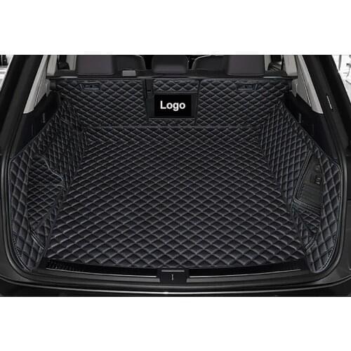 QIEKERETI leather car trunk mats for Volkswagen vw Touareg 2008-2021 years cargo liner accessories interior boot