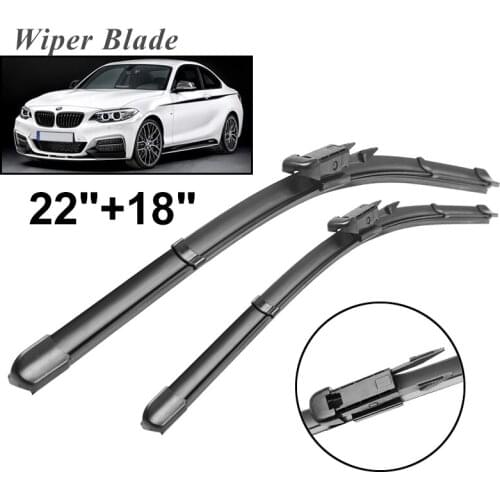 Okowiper RHD & LHD Front Wiper Blades For BMW 2 Series Coupe F22 Windshield Windscreen Front Window 22"+18"