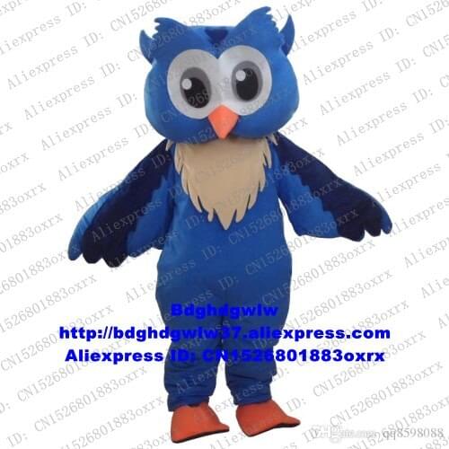 Blue and Brown Owl Mascot Costume Adult Cartoon Character Outfit Suit Company Activity Return Banquet CX4032 Free Shipping