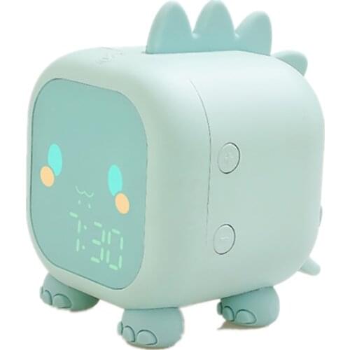 LED Digital Smart Alarm Clocks Cartoon Cute Voice Control Snooze Alarm Clock, Bedroom Bedside Night Light Clock Ornaments Gifts