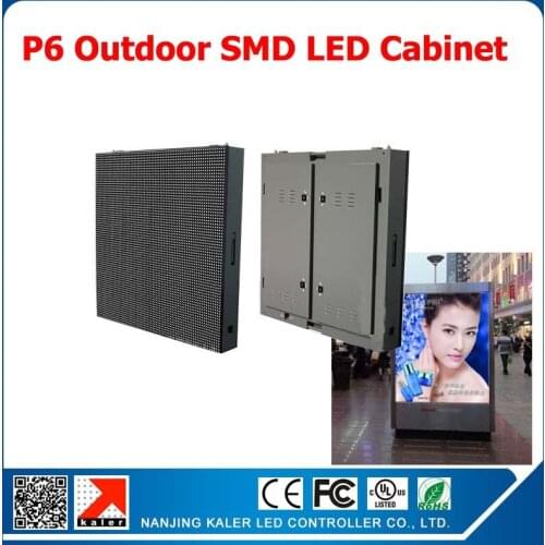 TEEHO P6 led module display cabinet standard waterproof full color led display cabinet 768*768mm outdoor advertsing signboard