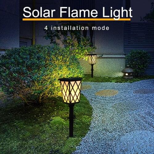 Waterproof Lawn Camps Flame Flickering Torch Light Outdoor Solar LED Fire Lights Garden Solar Powered LED Flame Lamp Cocina