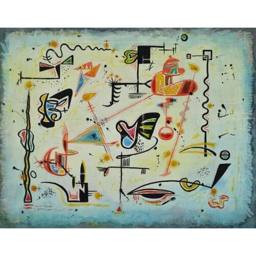 High quality Oil painting Canvas Reproductions Fantasy in Equilibrium (1948) by Jock Macdonald hand painted