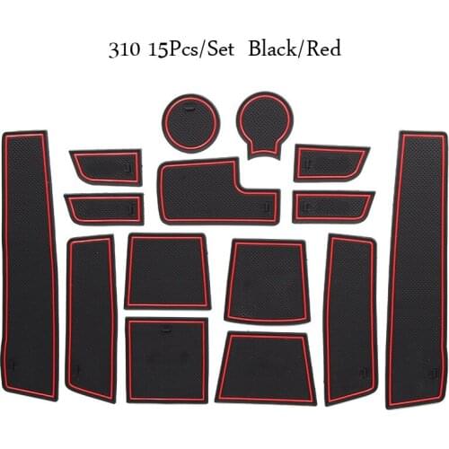 Car Accessories for Baojun 310 360 510 530AT 630 2011 2012 2013 Fluorescence Rubber Groove Mat Door Slot Mat Cup Holder Pads