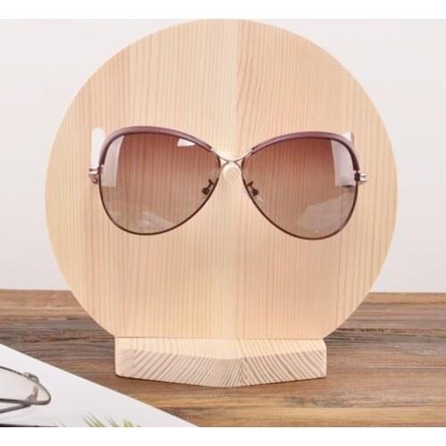 Wood Glasses Eyeglasses Sunglasses Show Stand Holder Fashion Frame Display Rack, Home Retail Glasses Show Holder