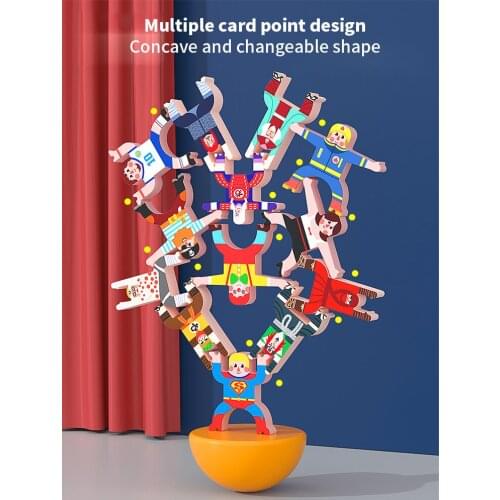 Montessori Educational Wooden Toys for Children Jenga Set Balancing Building Blocks Wood Toy Gift Early Education Toy for Kid