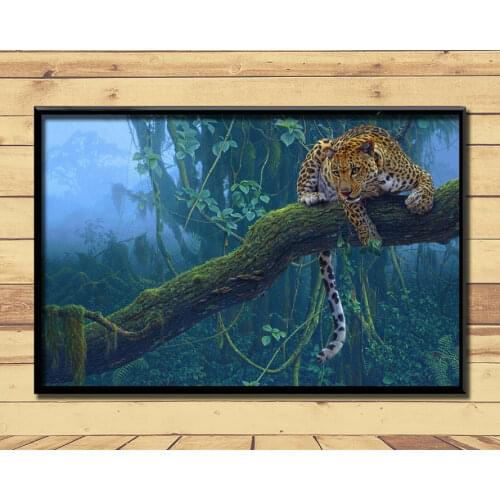 Jaguar Strong And Fast Land Animal (30) Wall Posters Prints Silk Art Painting For Home Wall Bedroom Decor