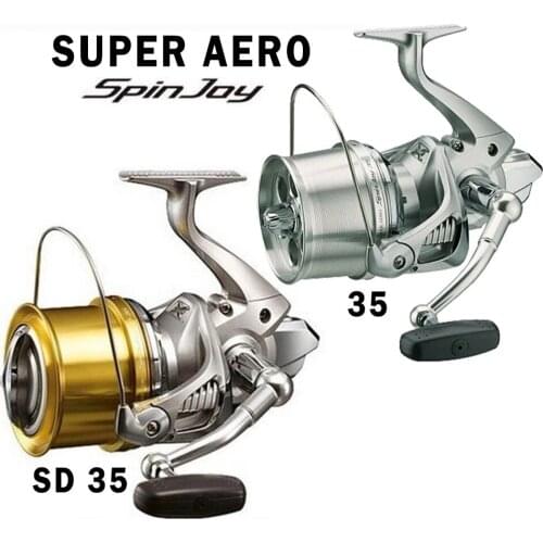SHIMANO SUPER AERO SpinJoy Spinning Fishing Reel for Surf casting 35/SD35 4+1BB SURF Reel Throwing Fishing 20KG Power 3.5:1Ratio