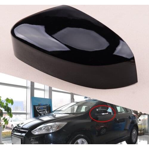 Car Gloss Black Left Side Door Wing Mirror Cap Cover fit for Ford Focus MK3 2012 2013 2014 2015 2016 2017 2018