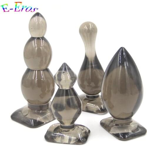 4 Styles Butt Anal Plug Massager Anal Balls Pull Ring Ball Novelties Jelly Sex Toys Adult Products for Women and Men
