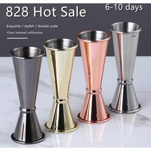 Stainless Steel Double Shaker Measure Cup 30ml/60ml Bar Wine Jigger Liquo Measuring Tool Kitchen Drink Cups Gadgets Bar Tools