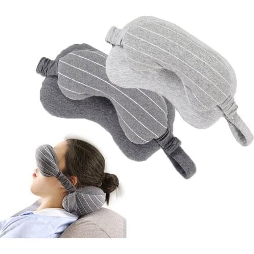 Multifunctional 2 In1Travel Neck Pillow With Eye Mask Shading Travel Pillow Head Support With A Handle Portable And Comportable