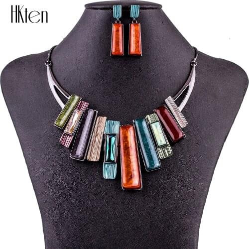 MS1504750 Fashion Jewelry Sets High Quality Necklace Sets For Women Jewelry Multicolored Crystal Resin Unique Design Party Gift