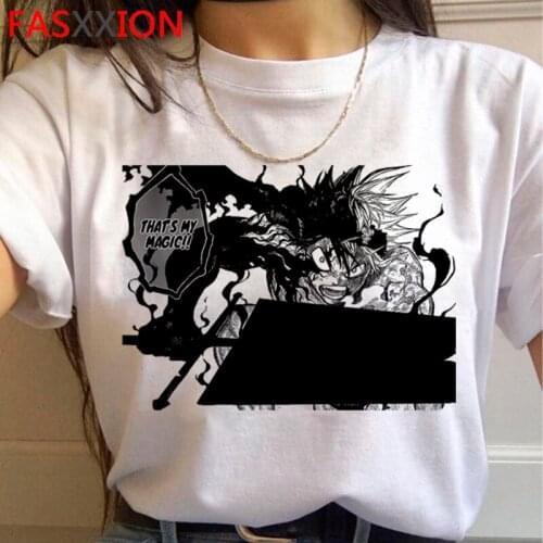 Asta Black Clover t shirt men harajuku kawaii japanese grunge harajuku 2021 clothes harajuku kawaii