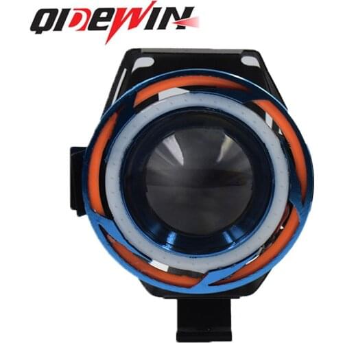 New angel eye devil eye led motorcycle lamp external U11 transformer lens flash lamp laser gun