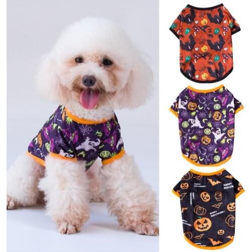 Adorable Durable Pet Dog Short Sleeve Shirt Clothing Two-leg Pet Clothing Round Neck for Casual