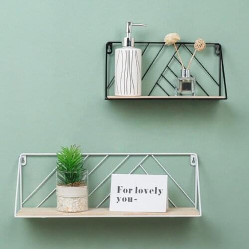 Sturdy Durable Wall Mount Storage Rack Modern Wall Shelf Convenient for Home