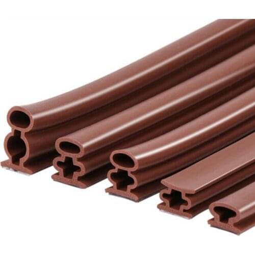 6 Meters Security Door And Window Seals Self Adhesive Silicone Rubber Sealing Strips Door Gaskets