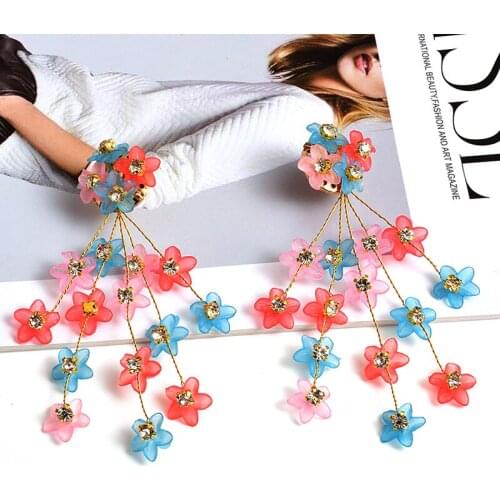 New Arrival Statement Handmade Long Earrings High-quality Crystal Drop Earrings Fashion Trend Jewelry Accessories For Women