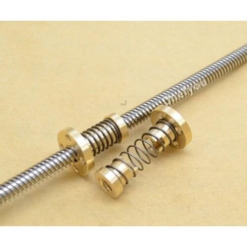 Fussor 1 PCS TR8x8 Anti-backlash Spring loaded Nut For 8mm Acme threaded Rod Lead screws
