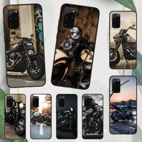 Vintage Motorcycle pattern Phone Case For Samsung galaxy A S note 10 7 8 9 20 30 31 40 50 51 70 71 21 s ultra plus Luxury shell