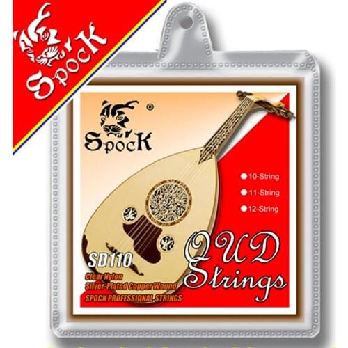 Spock SD110 12 String Oud Strings Clear Nylon Silver Plated Copper Alloy Wound fit for 12 String Oud
