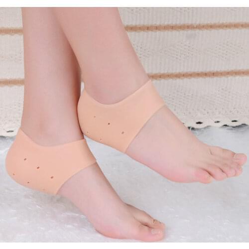 2Pcs Silicone Feet Care Socks Moisturizing Gel Heel Thin Socks with Hole Cracked Foot Skin Care Protectors Foot Care Tool