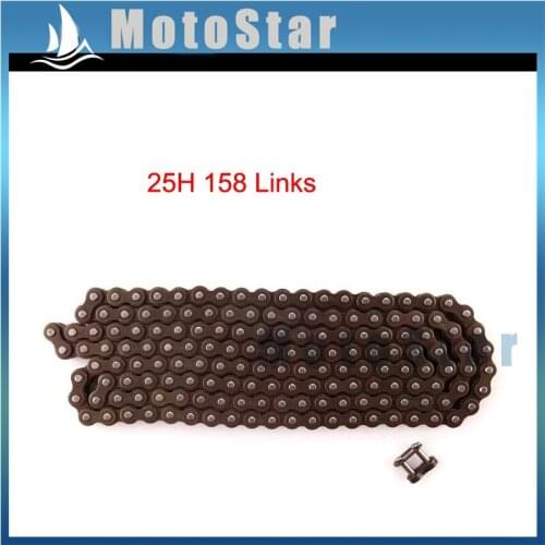 25H 158 Links Sprocket Chain With Spare Master Link For 47cc 49cc 2 Stroke Pocket Bike Dirt ATV Quad 4 Wheeler Mini Moto