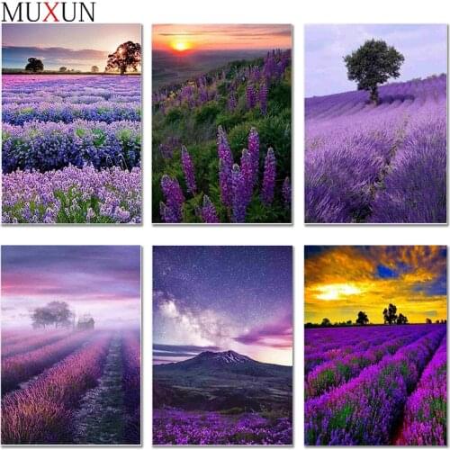 3D Full Diamond Painting Beautiful Landscape Lavender Marvellous Spectacle Home Decor Holiday Gift Wall Painting Art Embellish