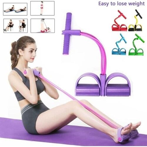 4 tubes Home Fitness Sit Up Push Up Sit-ups Tools Sports Fitness Durable Outdoors Sports Fitness Sucker Assistant Device