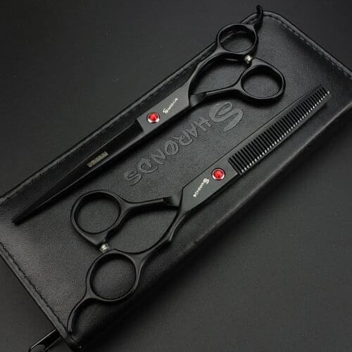 7 inch Japanese 440c Hairdressing scissors high quality sharonds professional hairdressing scissors thinning scissors haircuts
