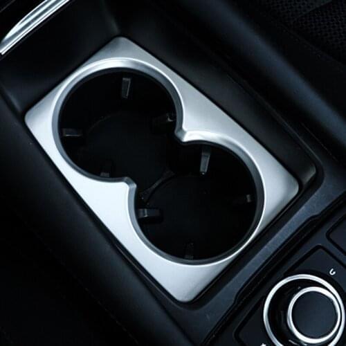 ABS Chrome Interior Water Cup Holder Trim Cover For Mazda 3 Axela 2017 2018 2019 2020 Accessories Car Stickers Accessories