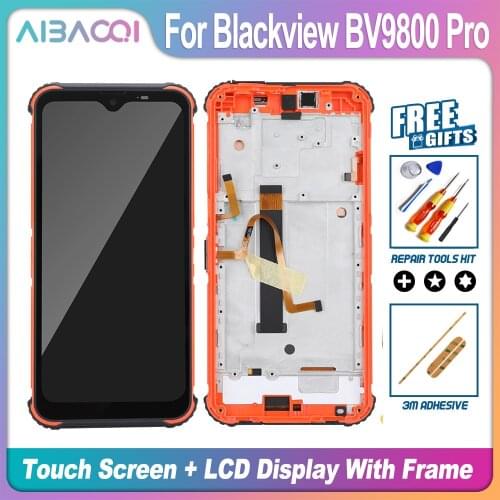 New Original 6.3 Inch Touch Screen+2340x1080 LCD Display+Frame Assembly Replacement For Blackview BV9800/BV9800 Pro Android 9.0
